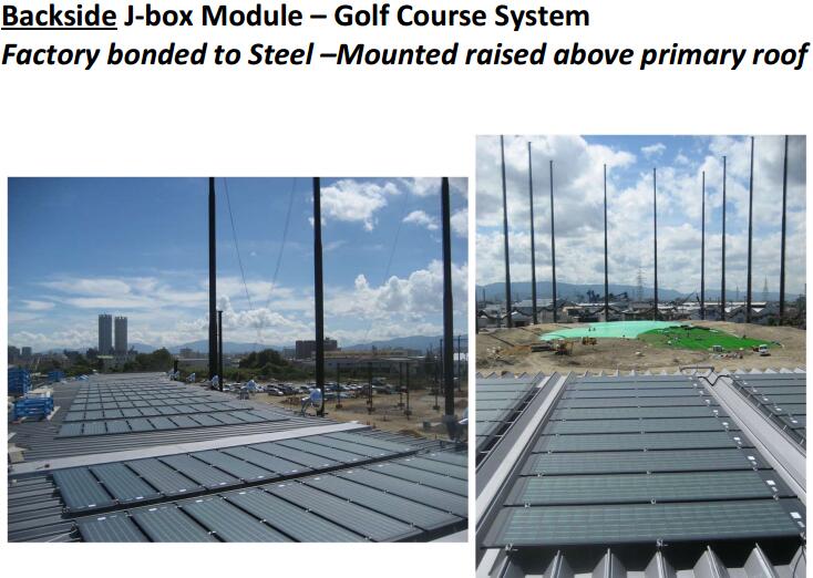 flexible solar panel for golf course