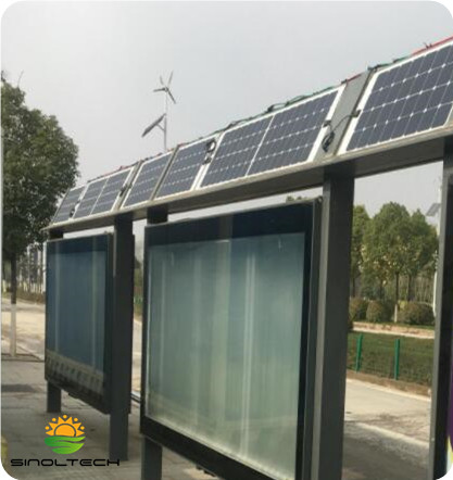 semi flexible PV for bus stop roof