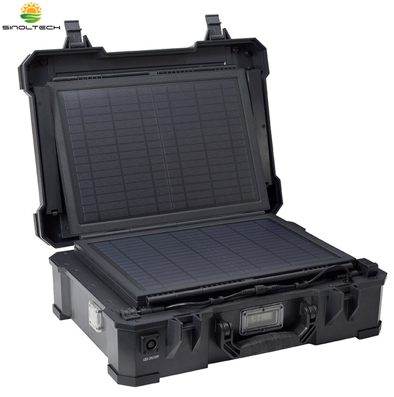 50W solar generator with built in lithium battery and folding solar panel
