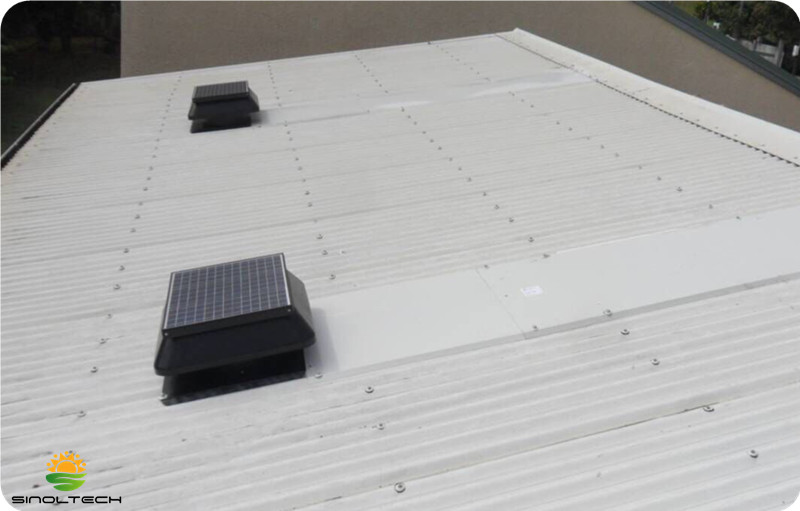 roofmount solar powered warehouse ventilation fan